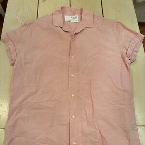 Selected Homme Pink Short Sleeve Button Up